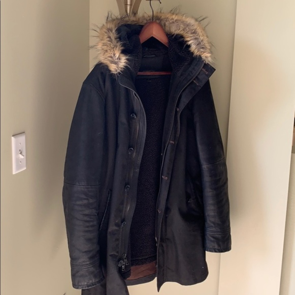 JOHN VARVATOS COAT FAUX FUR M